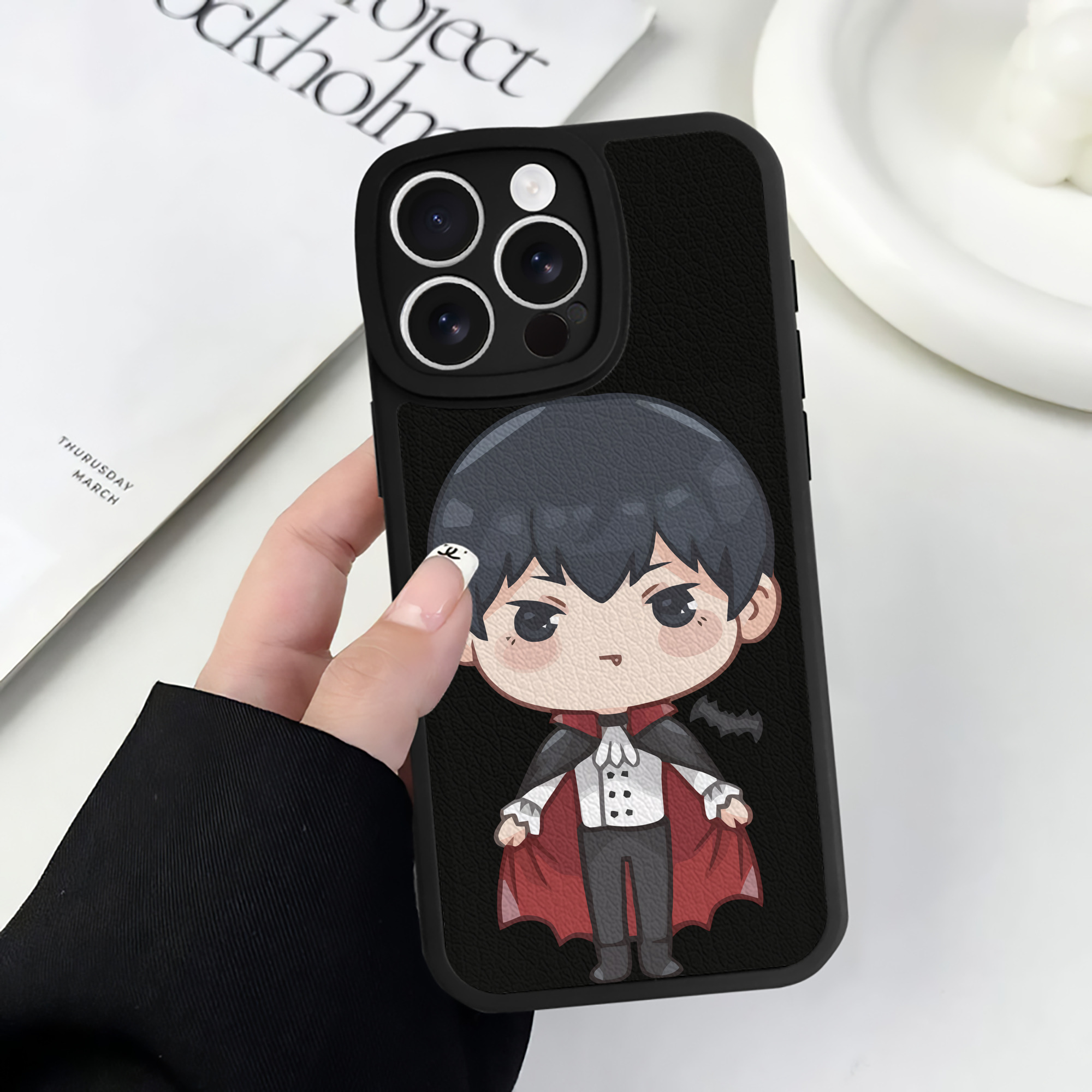 （画像用） ハイキュー!! Haikyu!! 【iPhone 16シリーズ対応】シリコンスマホケース（レザー調） 材質：シリコン